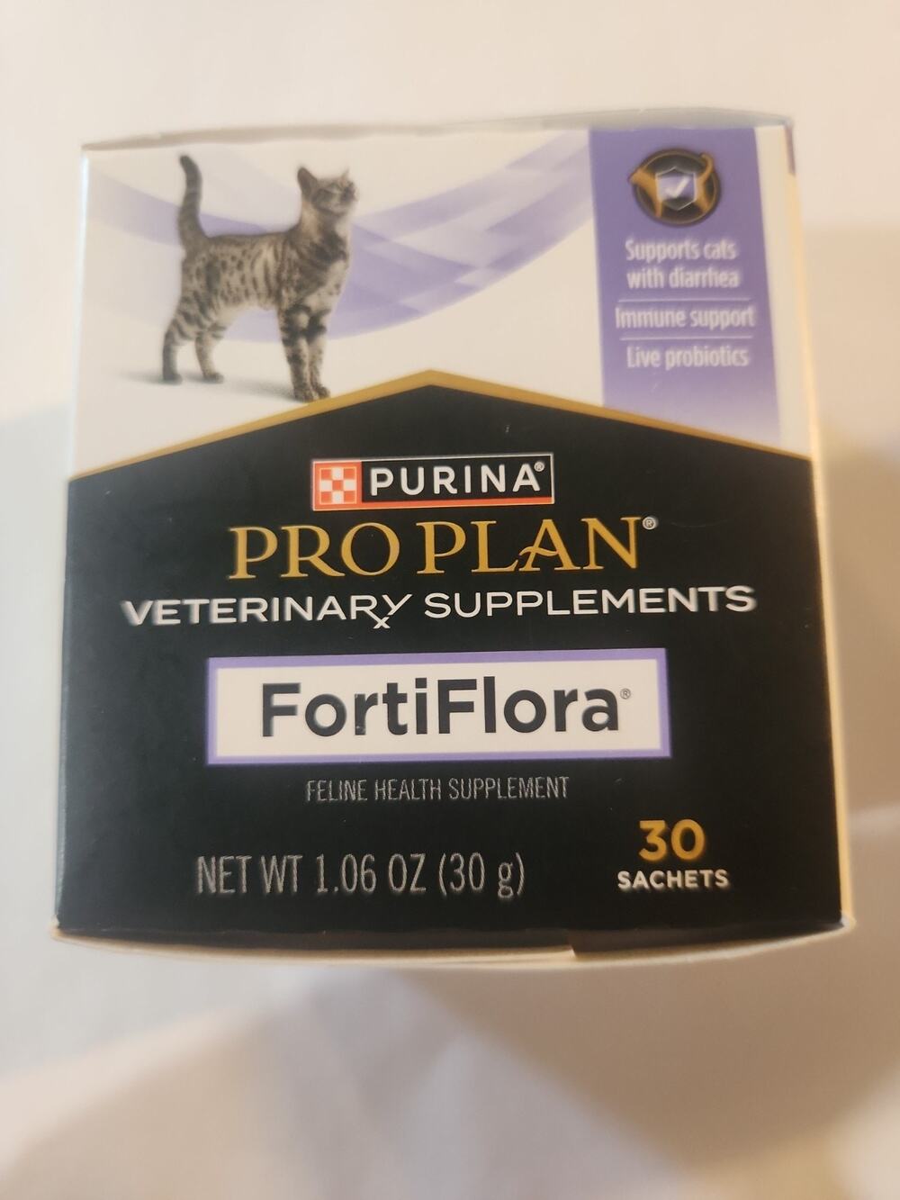 NEW Purina FortiFlora Pro Plan Veterinary Probiotic for CATS 30 packets Exp 6/27